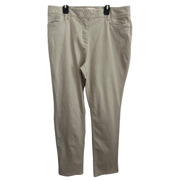 Talbots Womens Beige Straight Leg Pants/Trousers Size 12 Office Professional - Picture 1 of 7